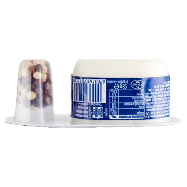 Danone Duo, Yogurt Bianco Cremoso con Croccanti Palline al Cioccolato, 98g