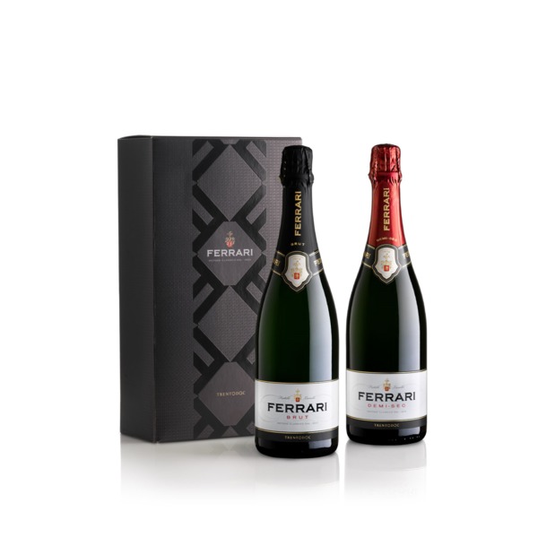 ASTUCCIO 1 BT FERRARI BRUT + 1 BT FERRARI DEMI SEC