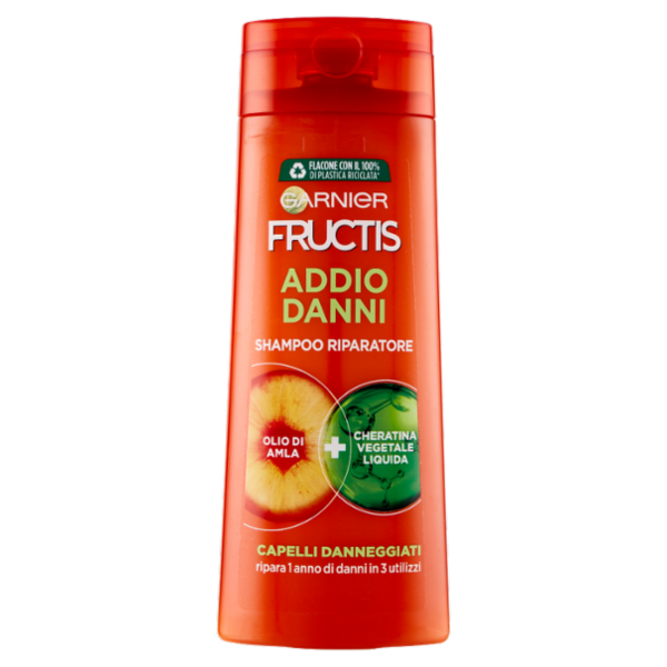 Garnier Shampoo Fructis Addio Danni, per Capelli Fragili o Danneggiati, da Rivitalizzare, 250 ml