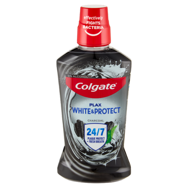 Colgate collutorio sbiancante carbone Plax White & Protect Charcoal 500 ml