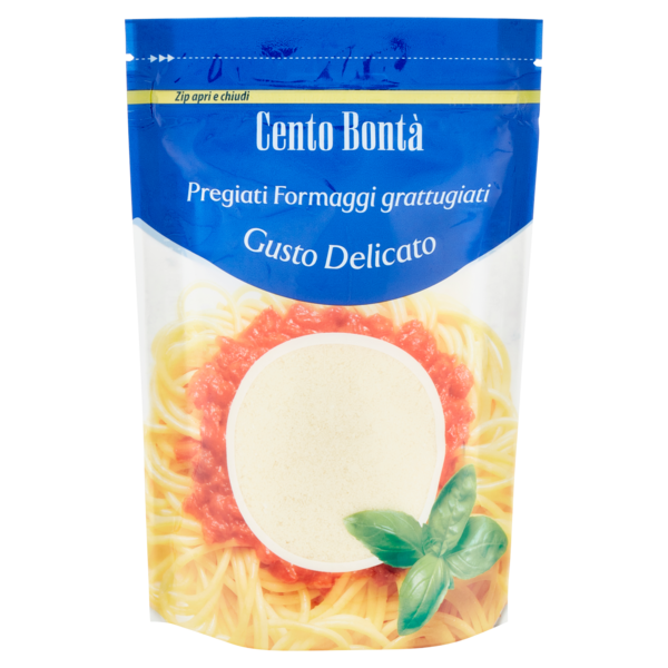 Cento Bontà Pregiati Formaggi grattugiati Gusto Delicato 100 g
