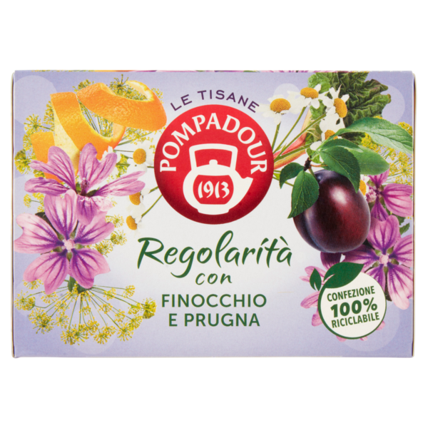 Pompadour Le Tisane Regolarità con Finocchio e Prugna 15 x 2 g