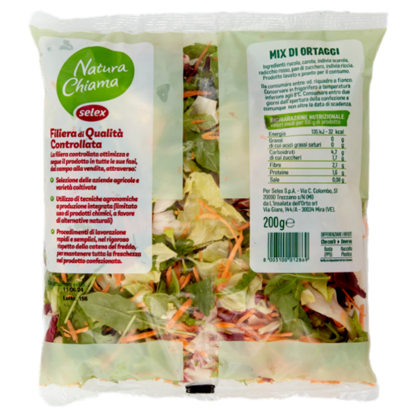 Selex Natura Chiama Insalata Primavera Lavata e Pronta per il Consumo 200 g