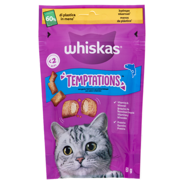 Whiskas Snack Gatto Temptations Salmone 60 g