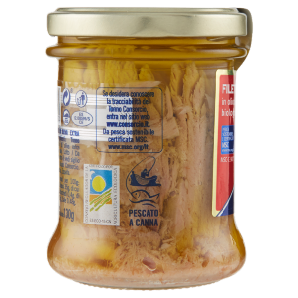Consorcio Filetti di Tonno in olio di oliva extra vergine biologico 195 g