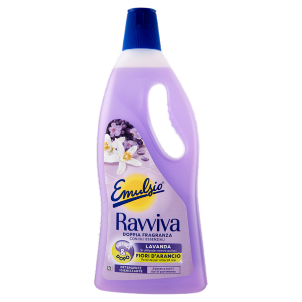 Emulsio Ravviva Doppia Fragranze Lavanda Fiori d'Arancio Detergente Igienizzante 750 ml