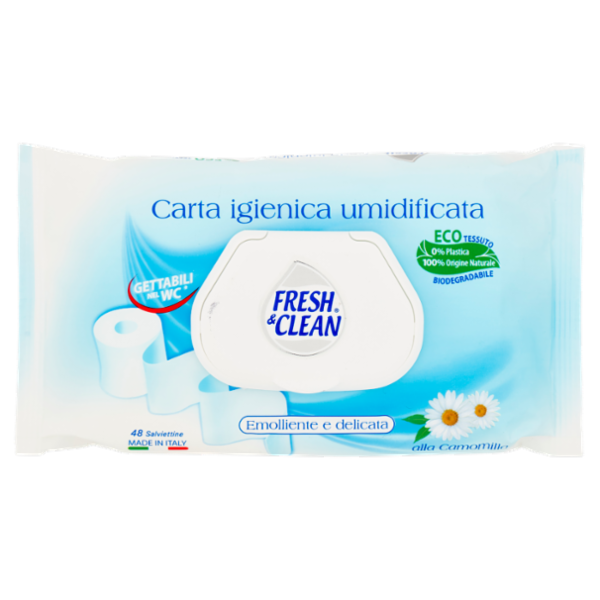 Fresh & Clean Carta igienica umidificata Salviettine alla Camomilla 48 pz