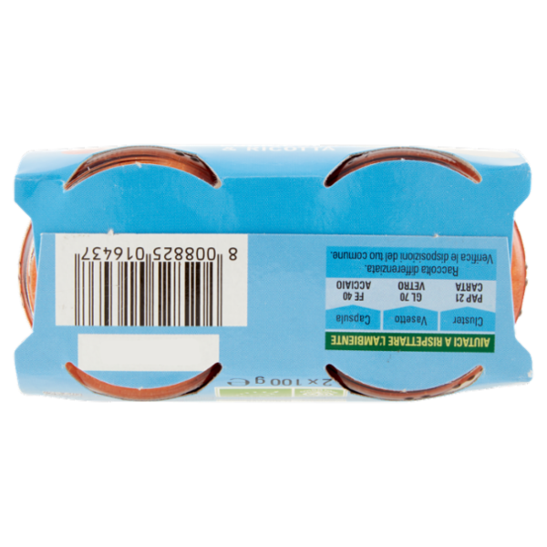 Ortolina kids Bio Pomodoro & Ricotta 2 x 100 g