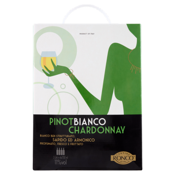 Cantine Ronco Pinot Bianco Chardonnay Rubicone IGT 3 l