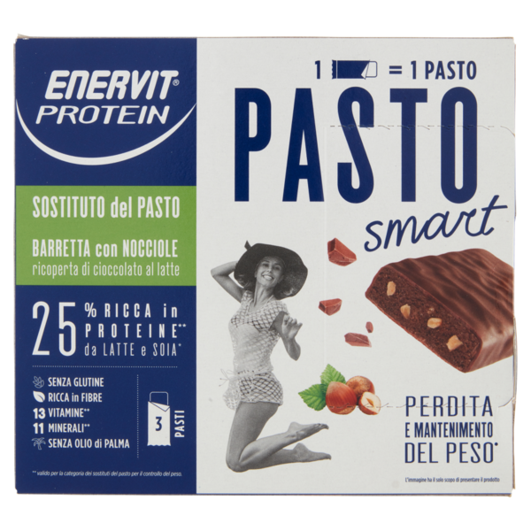 Enervit Protein Pasto smart Barretta con Nocciole 3 x 58 g