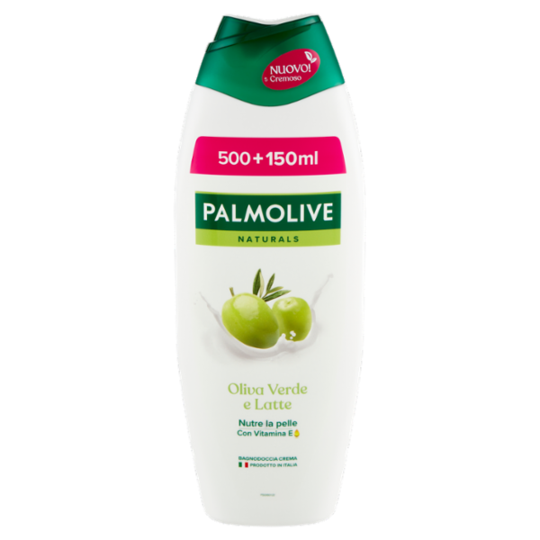 Palmolive bagnoschiuma Naturals Oliva Verde e Latte Idratante 650 ml