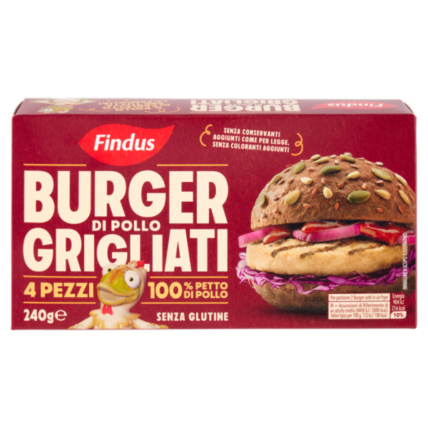 Findus Burger Grigliati di Pollo 240 g