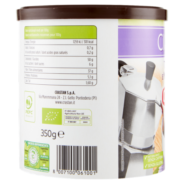 Crastan Bio Cicoria Tostata e Macinata 350 g