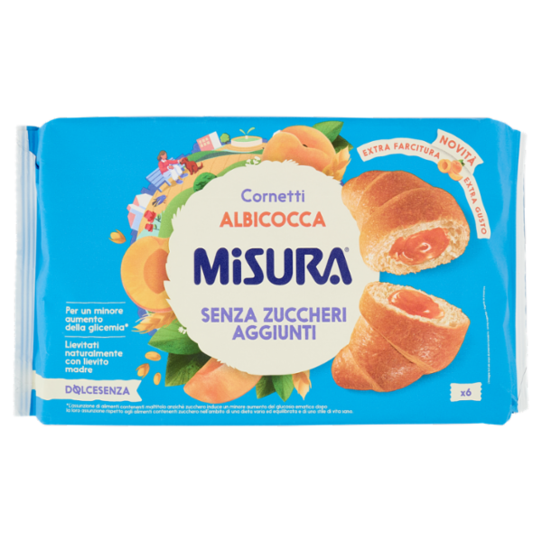 Misura Dolcesenza 6 Cornetti Albicocca 298 g