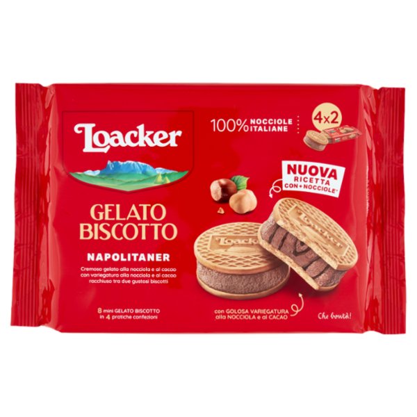Loacker Gelato Biscotto Napolitaner 4 x 66 g
