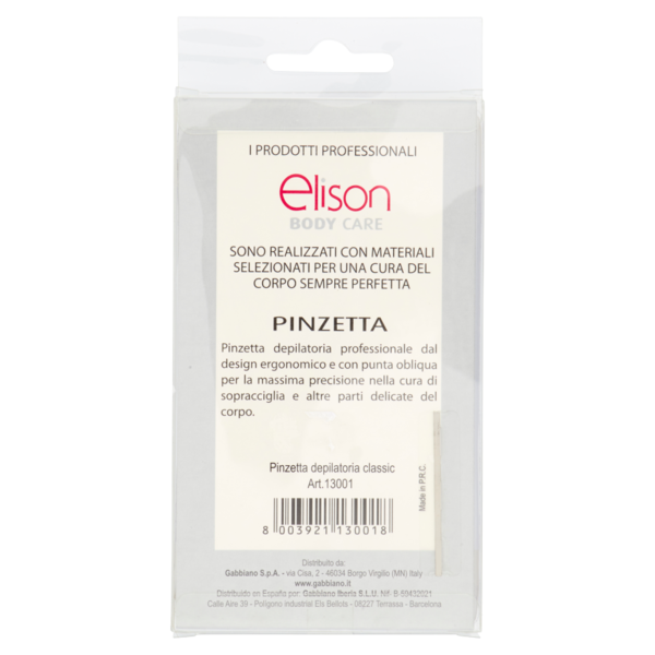 elison Body Care Professional Face Care Pinzetta depilatoria classic