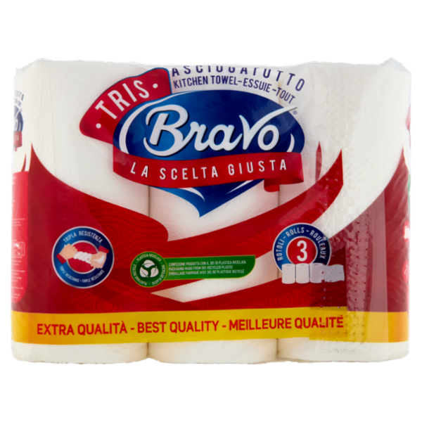 Bravo Tris Asciugatutto 3 pz