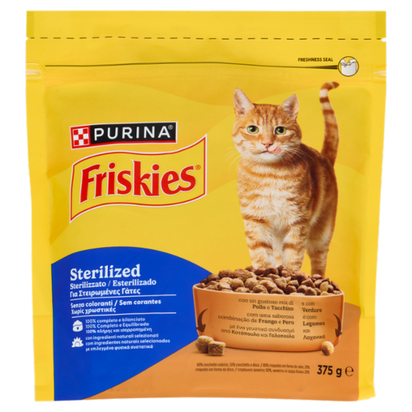 PURINA FRISKIES Sterilizzati Pollo e Tacchino e con Verdure 375g