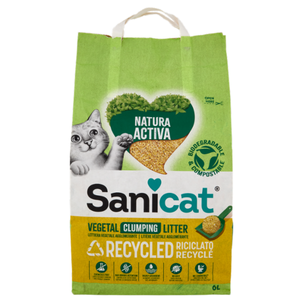 Sanicat Natura Activa Lettiera vegetale agglomerante 6 L
