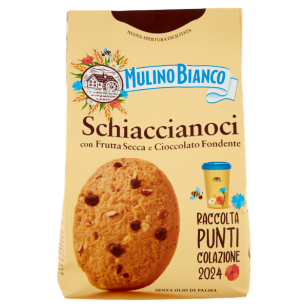 Mulino Bianco Schiaccianoci Biscotti con Frutta Secca e Cioccolato Fondente 300g