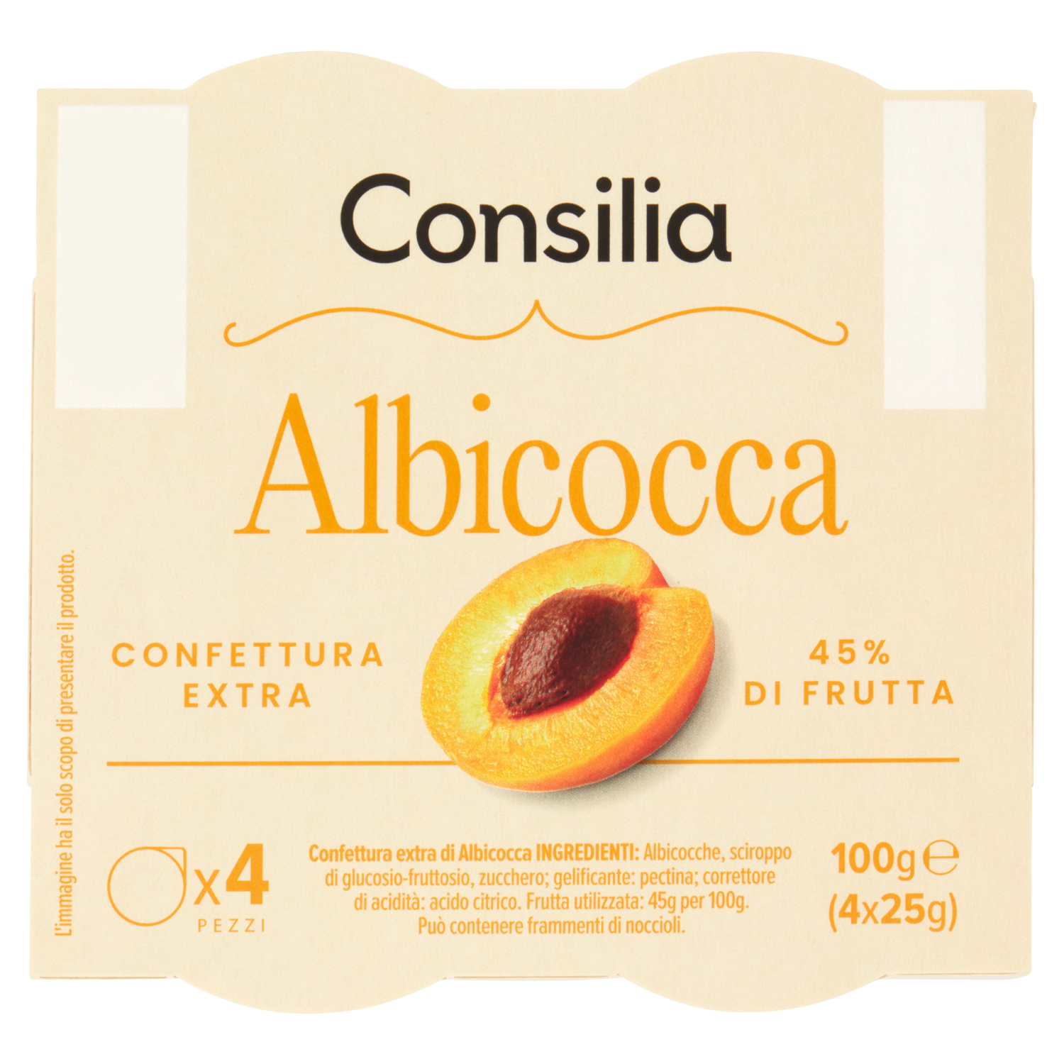 Consilia Confettura di Albicocche 4x25 g - Consilia
