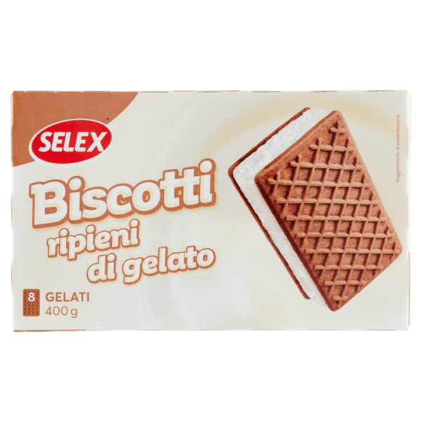 Selex 8 Biscotti Ripieni di Gelato 400 g