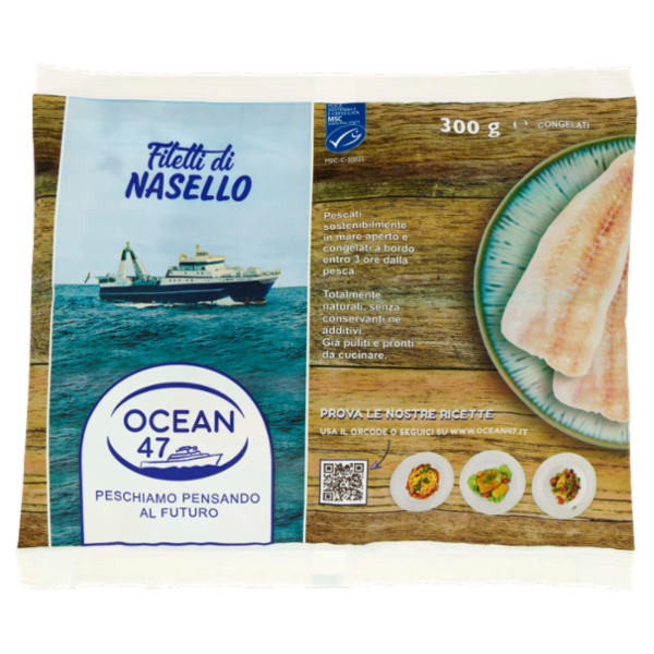 Ocean 47 Filetti di Nasello Congelati 300 g
