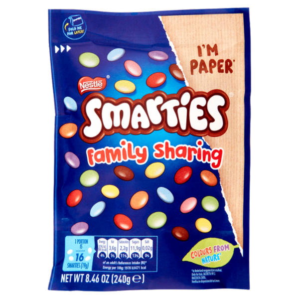 NESTLÉ Smarties Family Pack Confetti ripieni di Cioccolato al Latte sacchetto 240 g