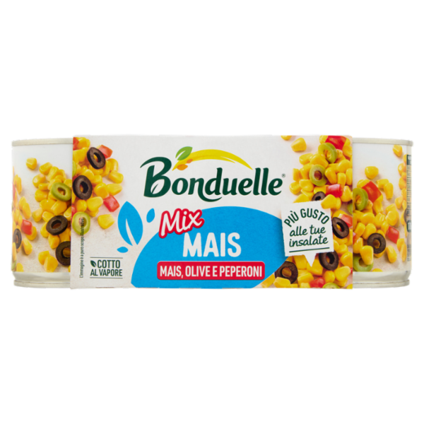 Bonduelle Mais Mix Mais, Olive e Peperoni 3 x 170 g