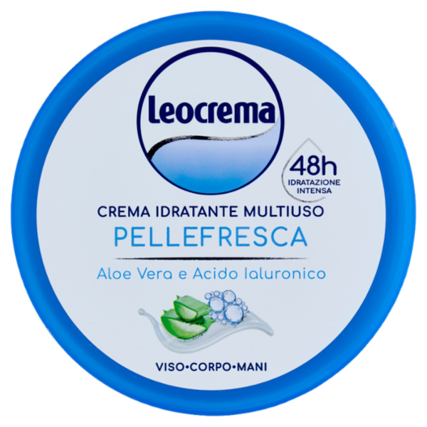 Leocrema Crema Idratante Multiuso Pellefresca Aloe Vera e Acido Ialuronico 300 ml