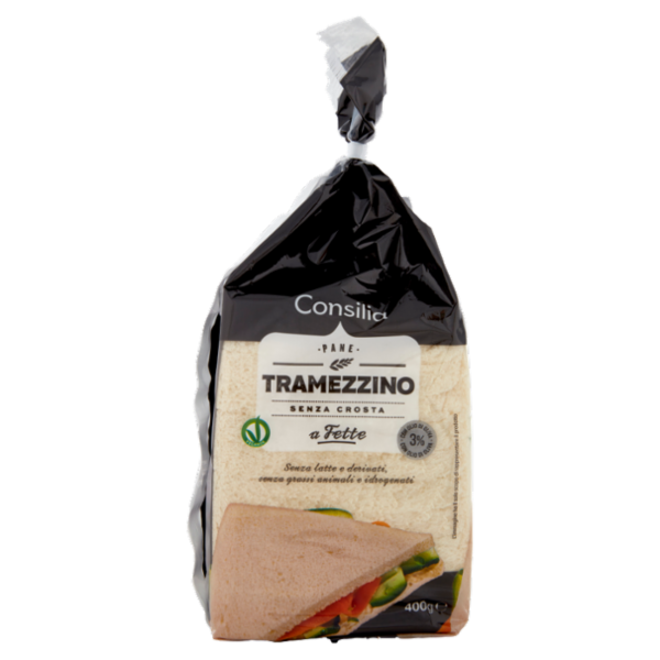 Consilia Pane per Tramezzini Bianco con Olio di Oliva 400 g
