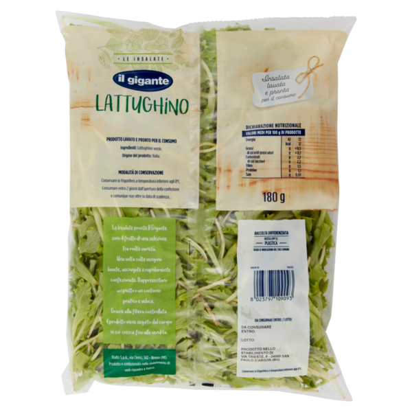 IL GIGANTE le Insalate Lattughino 180 g