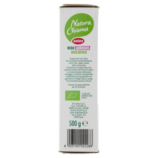 Selex Natura Chiama Riso Arborio Biologico 500 g