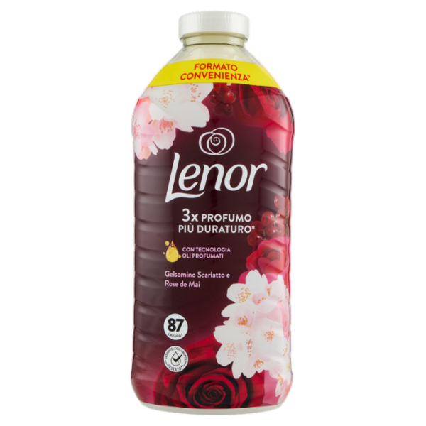 Lenor Ammorbidente Lavatrice Concentrato, Gelsomino Scarlatto e Rose de Mai, 87 Lavaggi 1,827 L