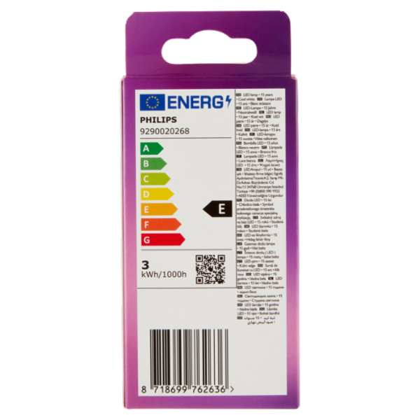 Philips Led candela vetro 25W E14 4000K non dim