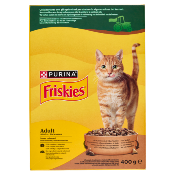 PURINA FRISKIES Adult Pollo e Tacchino e con Verdure 400g
