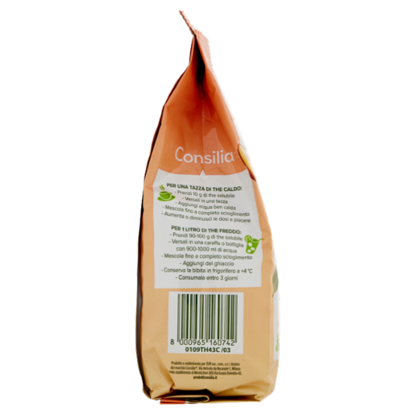 Consilia Preparato Solubile per Bevanda di The alla Pesca 1 kg