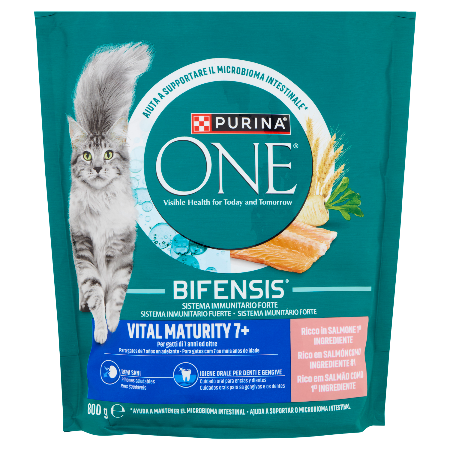 PURINA ONE Bifensis Vital Maturity 7+ Salmone 800g