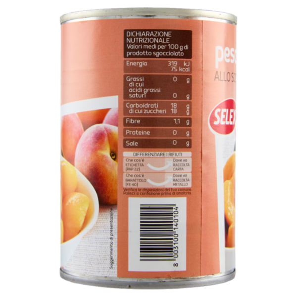 Selex Pesche allo Sciroppo 411 g