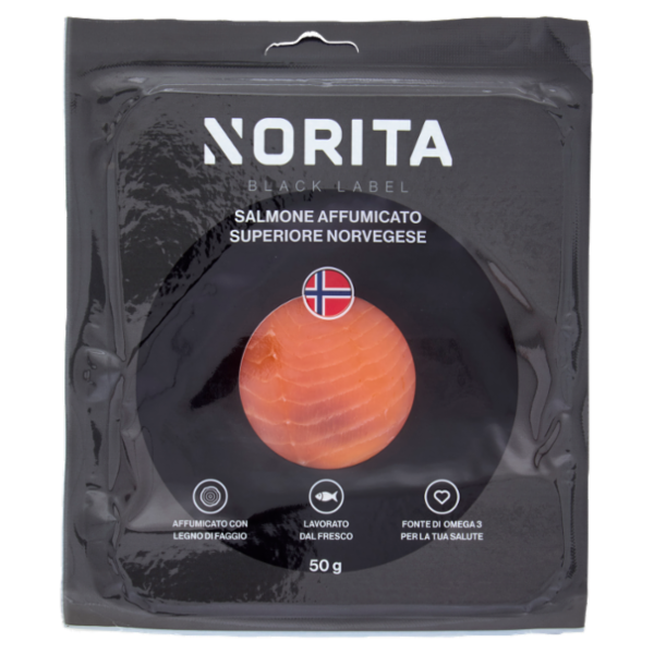 Norita Black Label Salmone Affumicato Superiore Norvegese 50 g