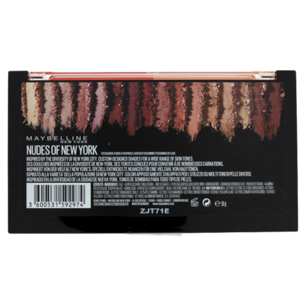Maybelline New York Palette Ombretti Nudes of New York, Colori Ricchi e Cremosi per Ogni Incarnato