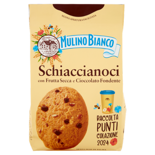 Mulino Bianco Schiaccianoci Biscotti con Frutta Secca e Cioccolato Fondente 300g