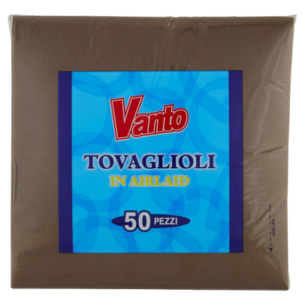 Vanto Tovaglioli Airlaid 40x40 cm Marrone 50 pezzi