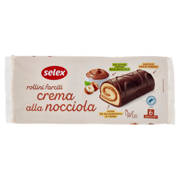 Selex Rollini Farciti con Crema alla Nocciola 6x37 g