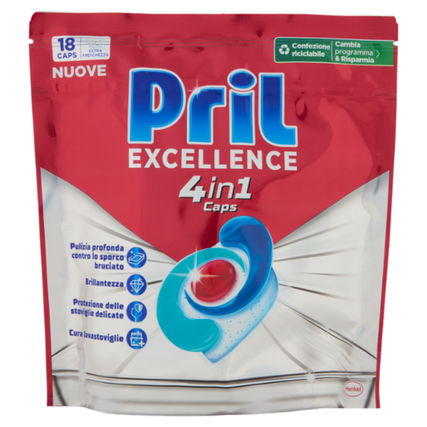 PRIL Excellence 4in1 Caps 18pz (325,8g)