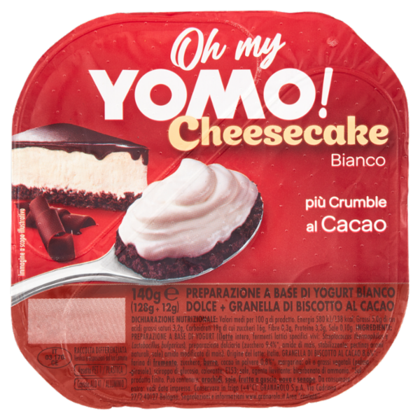 Oh my Yomo! Cheesecake Bianco più Crumble al Cacao 140 g