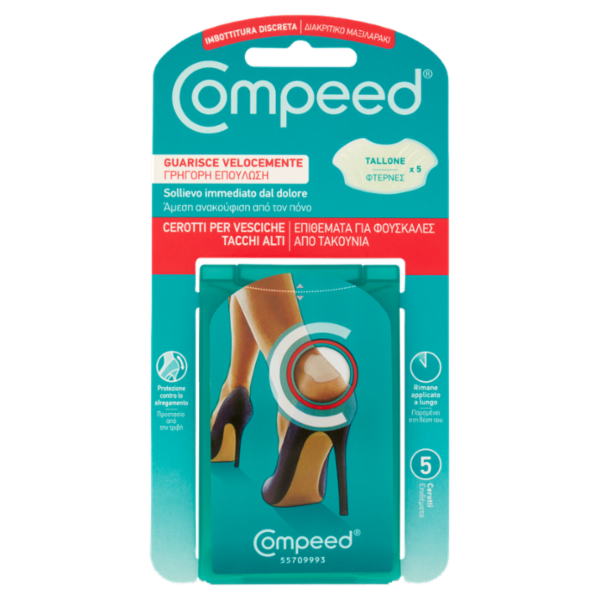 Compeed Cerotti per Vesciche Tacchi Alti Tallone 5 pz