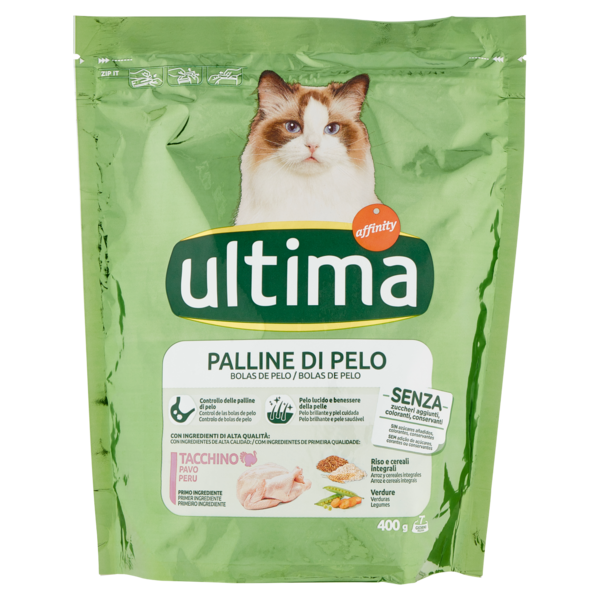 ultima Cat Palline di Pelo Tacchino 400 g