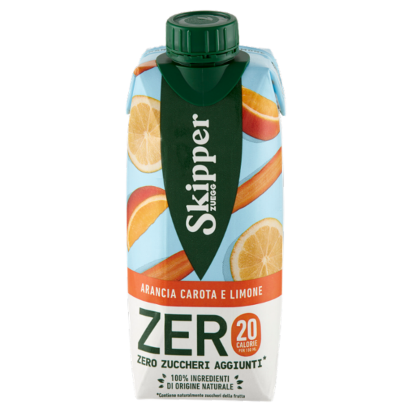 Zuegg Skipper Zero Arancia Carota e Limone Zero Zuccheri Aggiunti* 330 ml