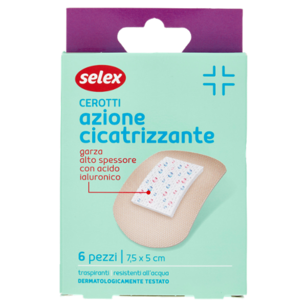 Selex Cerotti ad Azione Cicatrizzante 7,5x5 cm 6 pezzi